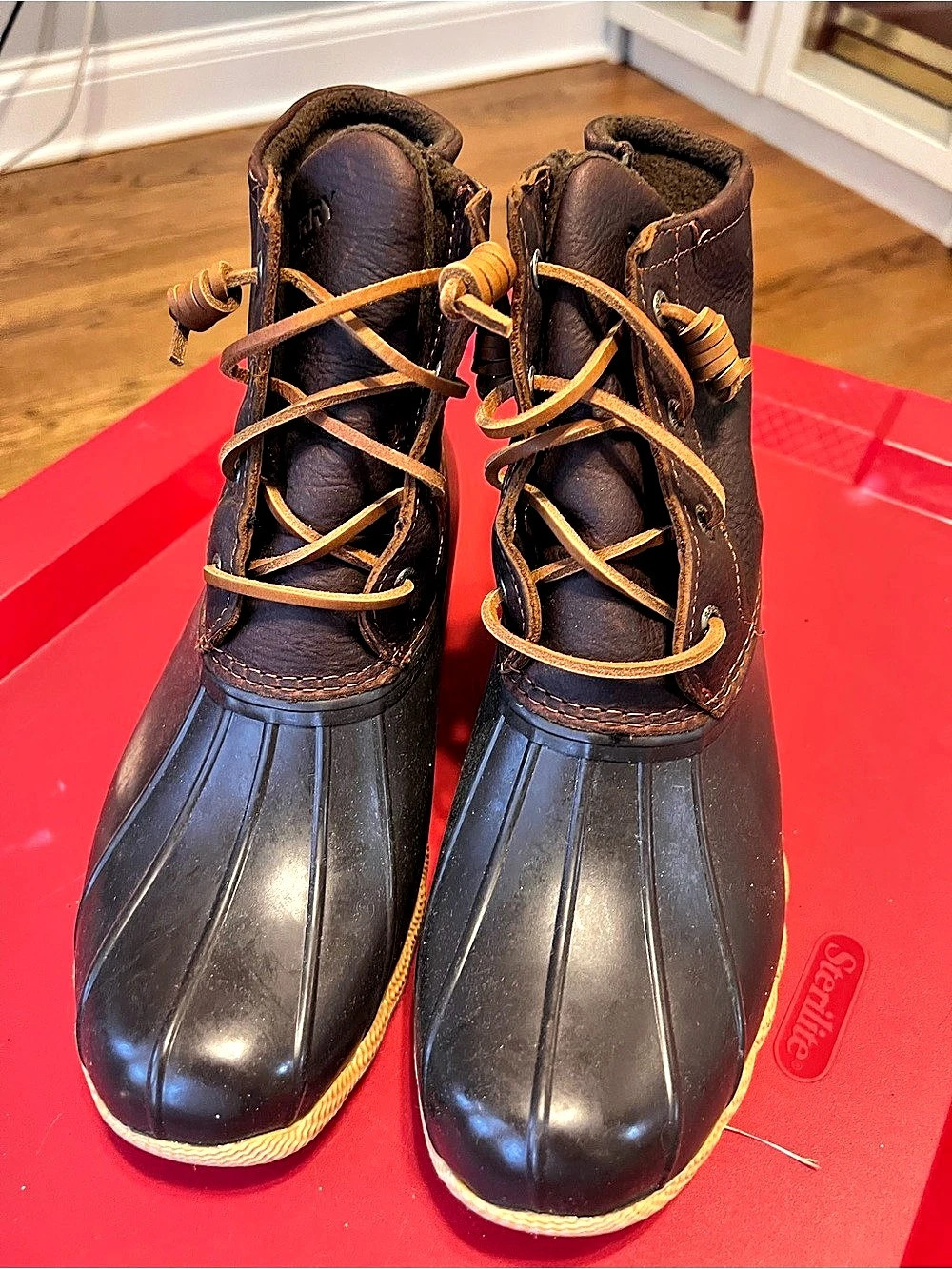 Sperry Saltwater Duck Boot Rain & Snow Boots Brown & Black